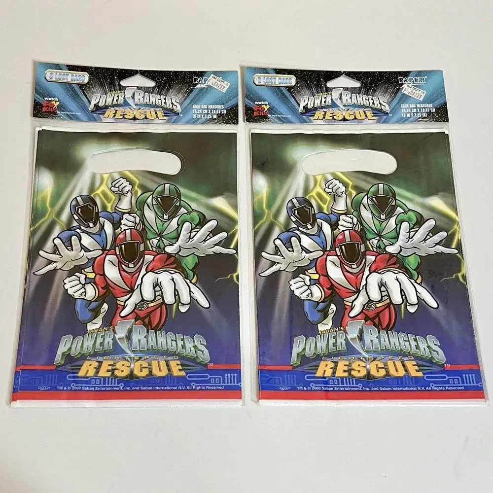 VTG Power Ranges Lightspeed Rescue Goodie Bags Party Favor 2 Packs 16 Total Bags